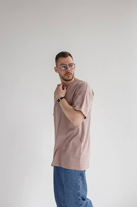 Футболка базова оверсайз чоловіча Какао 3XL/4XL Харків - фото 2