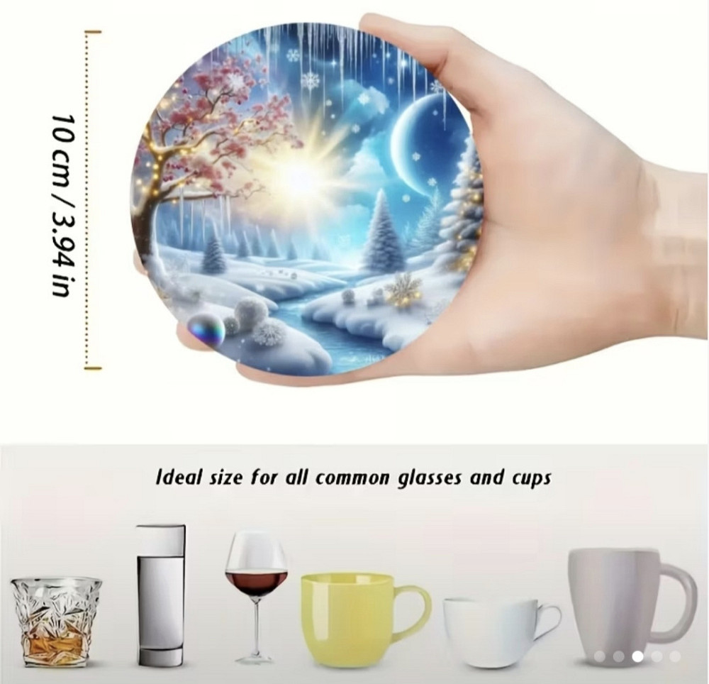 Комплект різдвяних підставок під чашки 6 шт №1 Смела - изображение 2