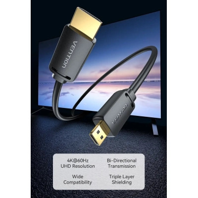 Кабель HDMI M - Mini M, 1.5 м, V2.0 4K 60Гц 18Gbps HDR Dolby Vention Винница - изображение 8