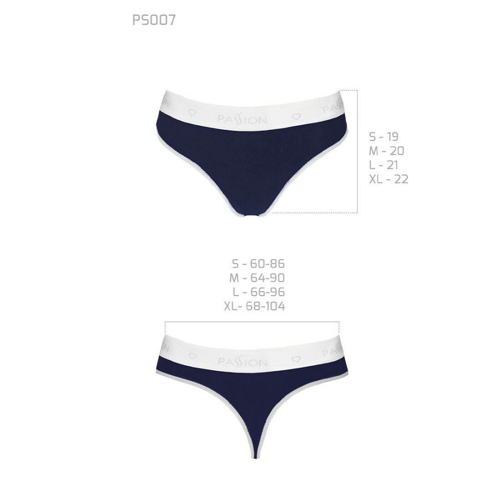 Спортивні трусики-стрінги Passion PS007 PANTIES L, navy blue Sex Aura Київ - фото 6