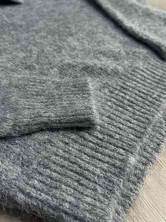 Светр жіночий A-N 19-1 з коміром поло теплий вільний, сірий, one size Київ