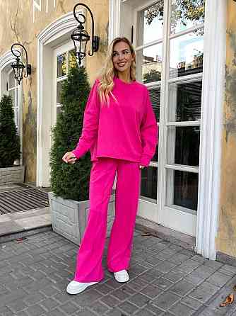 Жіночий стильний повсякденний костюм турецька двонитка Барбі Одеса