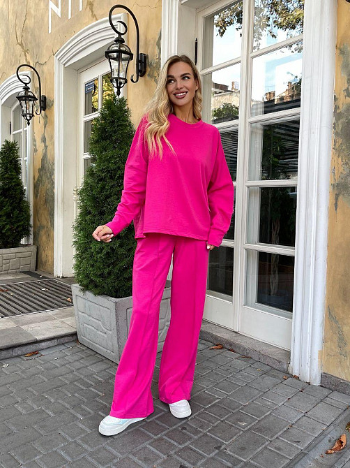 Жіночий стильний повсякденний костюм турецька двонитка Барбі Одеса - фото 6