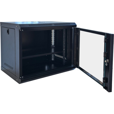 Шкаф настенный GEAR 9U 19'' 600x600x450 мм, + полка 19", black (GWMSN-9U-600-600) Винница - изображение 4