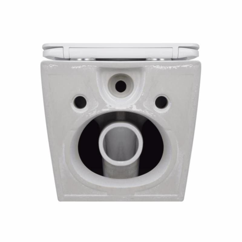 Унитаз подвесной Jay Rimless 485×360×320 мм, White, с сиденьем Slim Duroplast/ Soft-close/ Quick Relase QT07335177RW Qtap Киев - изображение 5