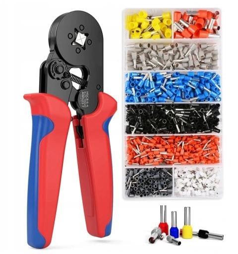 Кримпер HCS8 6-4A для обжима кабельного наконечника, red + набор кабельных наконечников Полтава - фото 1