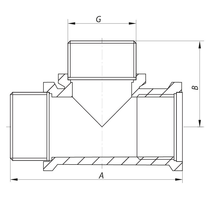 Трійник 1/2'' ВНН Koer KF.T06FMM (KF0067) Київ - фото 2