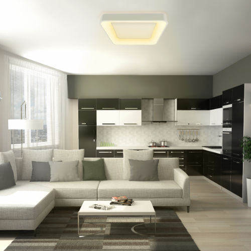 LED Світильник накладний 72W 2700-6000К 4700Lm 220V квадратний білий VLE-ESC-72W Videx Житомир - фото 5