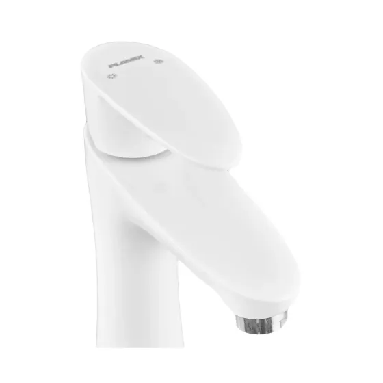 Змішувач для умивальника Plamix Cezar-001 SET White термопластик (зі шлангами) (PM0661) Чернівці