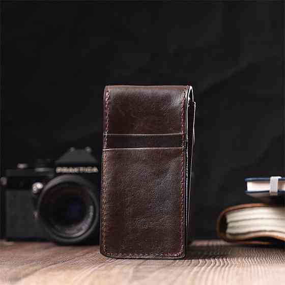 Оригінальна ключниця у вигляді футляра з натуральної шкіри GRANDE PELLE 22570 Коричневий Київ