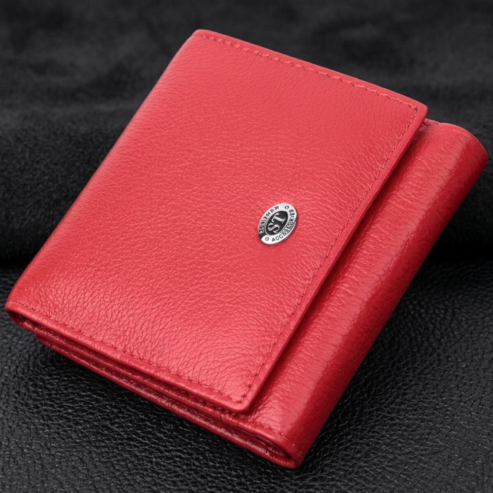 Удобный кошелек для женщин из натуральной кожи ST Leather 22710 Красный Киев - изображение 11