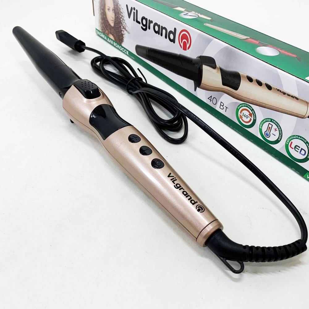 Плойка для створення завивки ViLgrand, Плойка для локонів і утяжки волосся Круті плойки волосся KR-79 Львів - фото 9