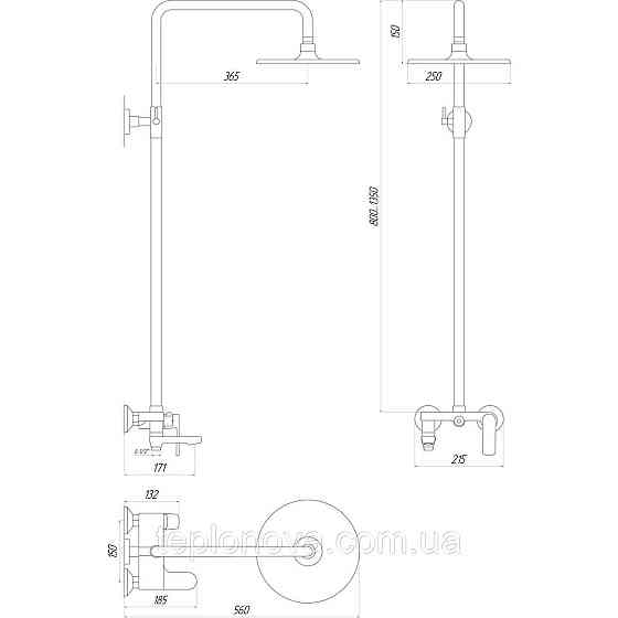 Душевая система Globus Lux LAGUNA GLA-0002N Черновцы