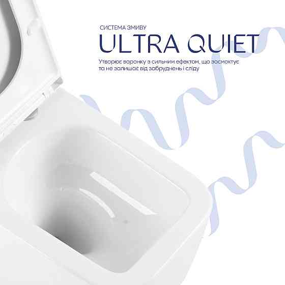 Унитаз подвесной Qtap Gemini безободковый с сиденьем Soft-closeQTGEM26W45430 Киев
