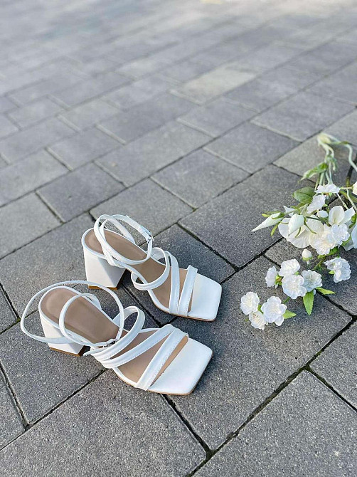 SANTINI Босоніжки жіночі білі шкіряні SANTINI 807381-16 літні на підборах / Стильні босоніжки ш Коломия - фото 2