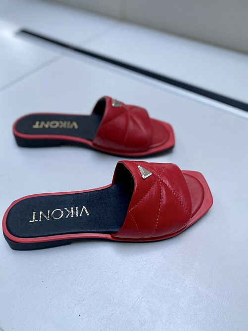 Виконт Шльопанці жіночі VIKONT 99-27-1 червоні (літо, шкіра натуральна) (4509) Коломыя - изображение 2