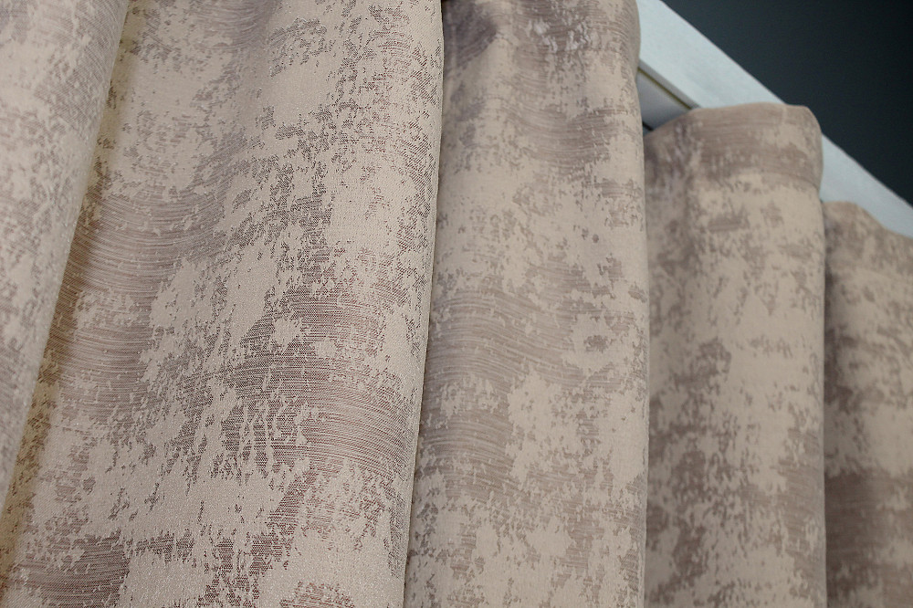 Комплект коротких штор VR-Textil Жакард Sultan YL № 1290ш Бежево-пудровий 130х170 см 2 шт (35-0085) Київ - фото 5