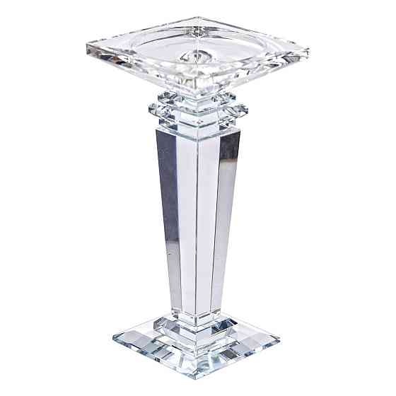 Стеклянный подсвечник на высокой ножке 20 см Киев