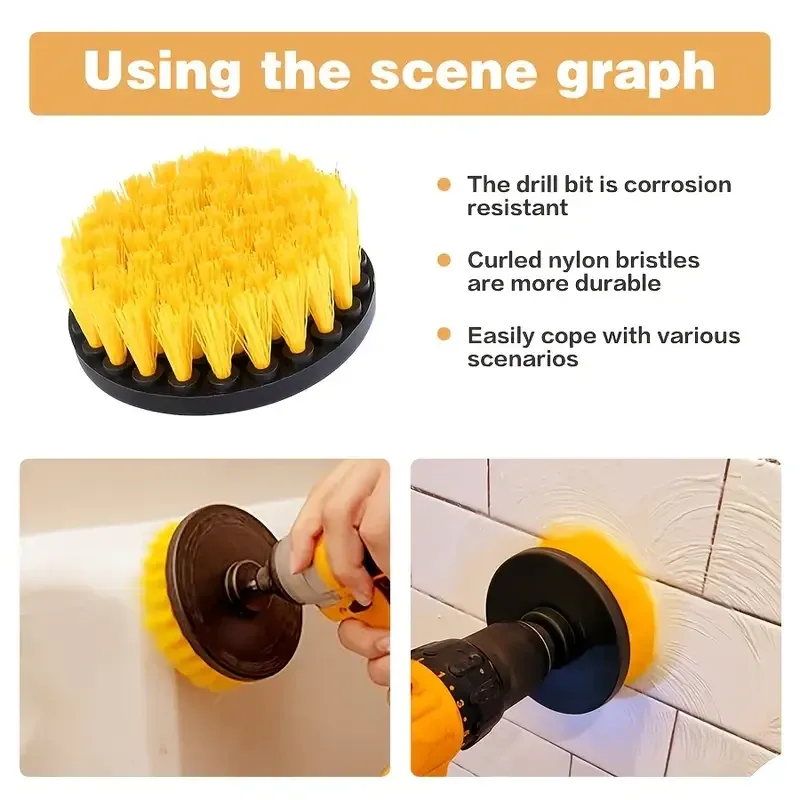 Набір нейлонових щіток для дрелі та дому, 3 шт Київ - фото 4