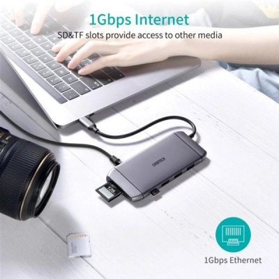 Концентратор Choetech USB-C 9-in-1 (HUB-M15-GY) Винница - изображение 10