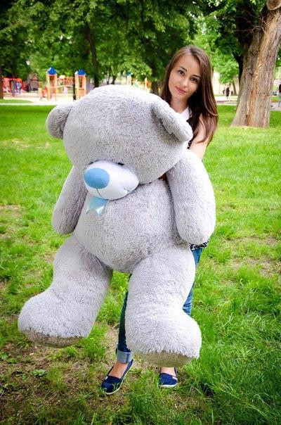 М'яка  іграшка подарунок на 8 березня плюшевий ведмедик Бойд 160 см Сірий Тернопіль - фото 1