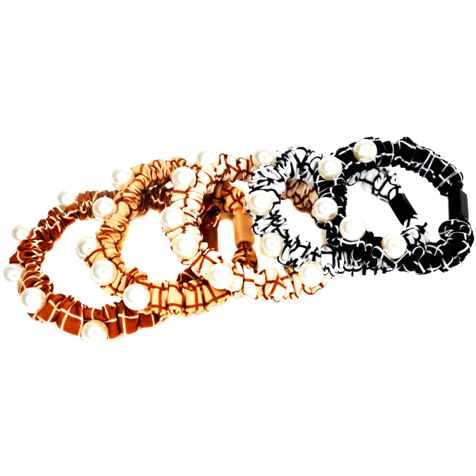 Дитяча резинка для волосся 0303-1077  з перлинами, набір 20 шт Вінниця - фото 1