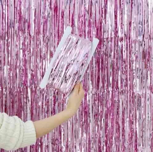 Дождик для фотозоны украшение 245 см на 92 см розовый Киев