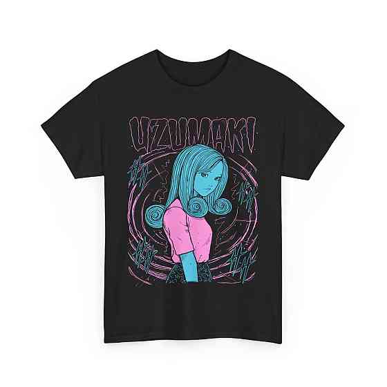 Футболка для мальчика аниме Джунджи Іто Узумаки Хоррор оверсайз (рост от 165 до 180 ) Черний AnimeJ0469m Днепр