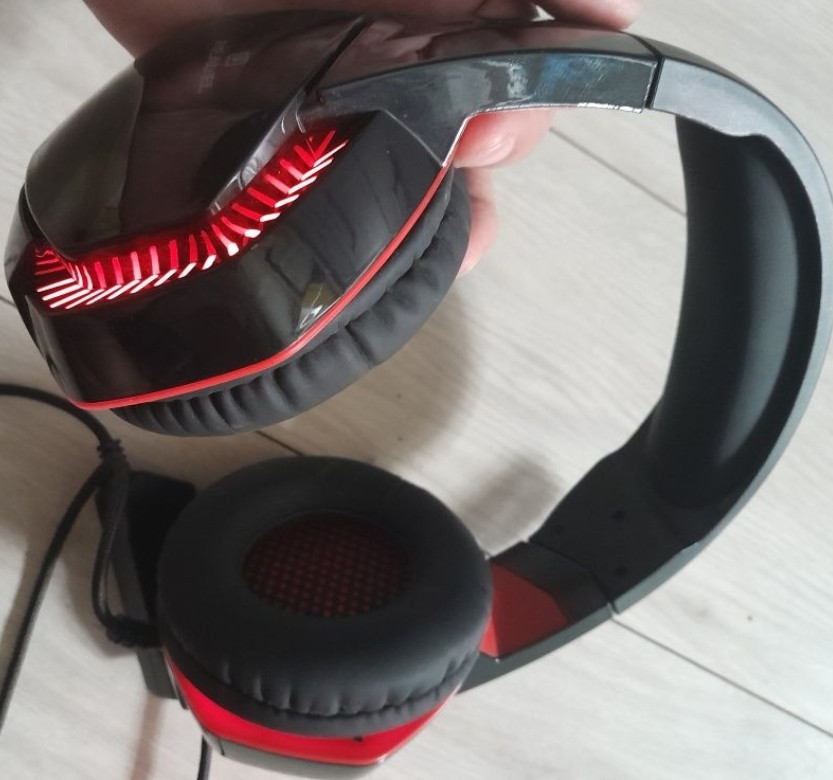 Навушники Real-El GDX-7800 Black-Red 7.1 Virtual ( наушники подсветка) Харків - фото 4