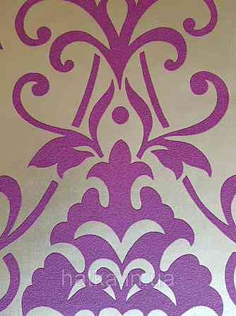 Вінілові шпалери на флізелін AS creation Attractive вензель великий структурний бордовий червоний на Київ