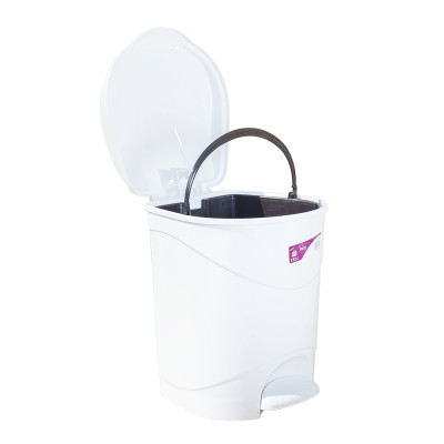 Контейнер для мусора Irak Plastik Bella №2 с педалью белый 19 л (4561) Винница - изображение 2