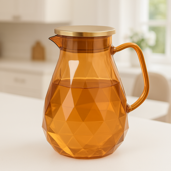 Глечик скляний із кришкою 1.8 л | Графін для води та різних напоїв Київ