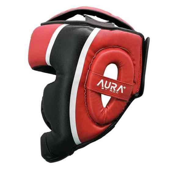 Боксерський шолом RDX AURA PLUS T-17 Red/Black L (капа в комплекті) Кам'янське