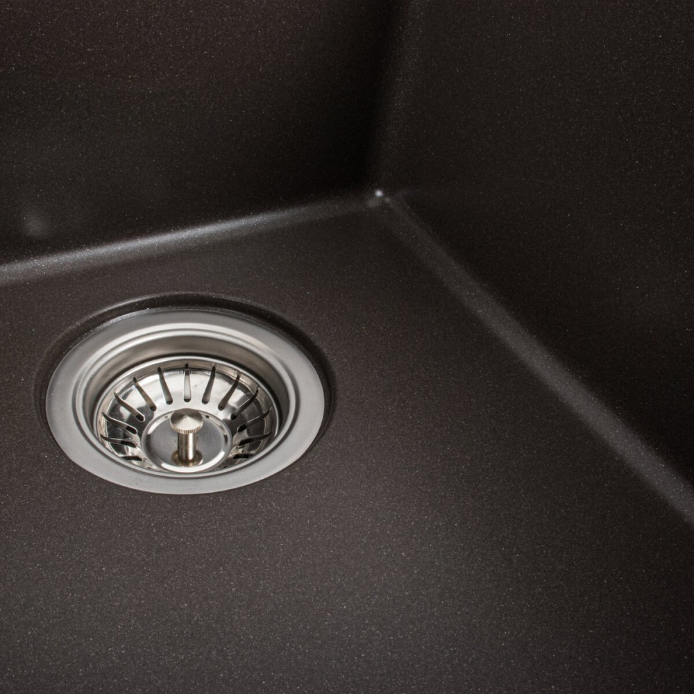VALESO Гранітна мийка для кухні VALESO HARMONY 7850 матова Темна скеля Київ - фото 5