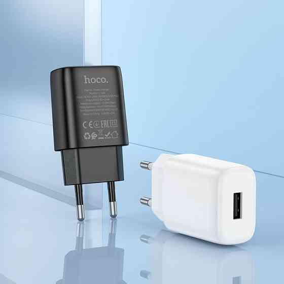 Сетевое зарядное устройство HOCO C134A Solid single port charger (EU) Black Киев