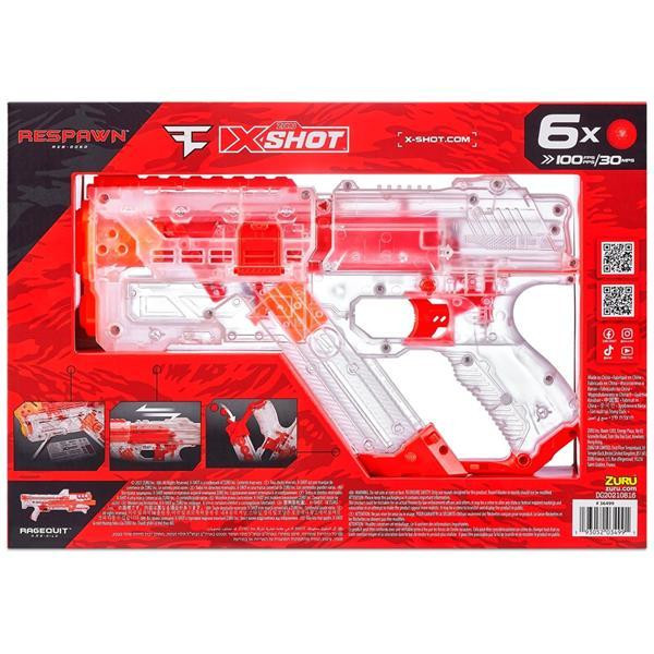 Швидкострільний бластер X-Shot Chaos Faze Respawn 12 кульок (36499) Харків - фото 4