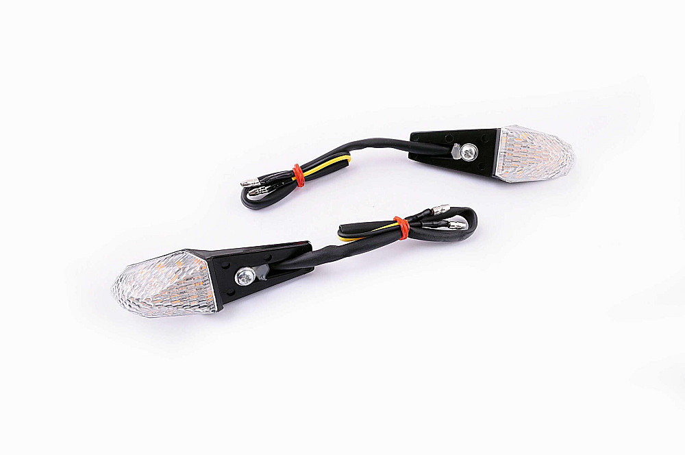 Повороти діодні міні (пара) кристалоподібні (чорні, прозорі, 12 діодів) E-MARKED Київ - фото 1