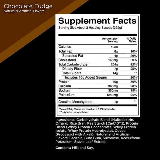 Гейнер Rule One Mass Gainer 2.6 kg (Chocolate Fudge) Луцьк