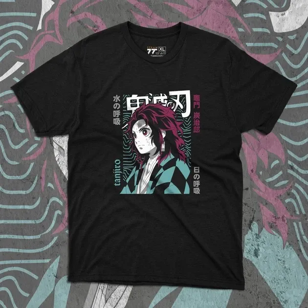 Футболка для підлітка хлопчика з принтом Клинок, рассекающий демонов Танджиро Камадо 4 Розмір 160 Anime10399 Дніпро - фото 1