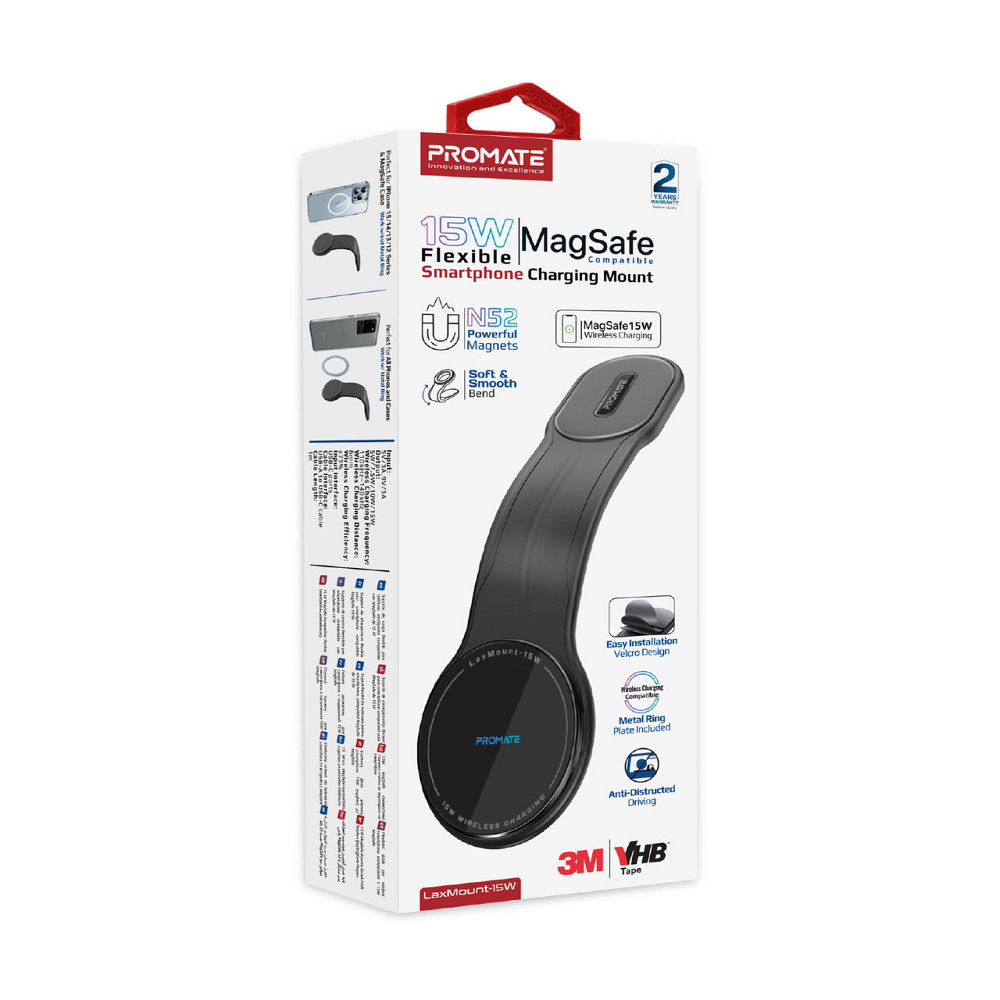 Бездротовий зарядний пристрій Promate Laxmount-15W MagSafe Black (laxmount-15w) ( Чорний ) Харків - фото 8