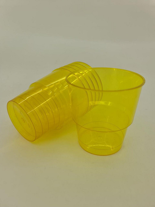 Стакан стеклоподобный без ніжки 200 гр жовтий (25 шт) Харків - фото 2