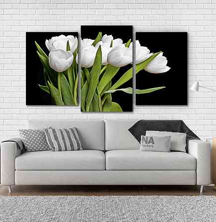 Модульна картина Квіти Тюльпани (53х100см) Art-86_3 Київ