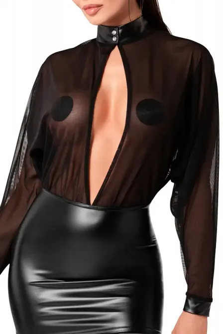 Сукня Noir Handmade F348 Powerwetlook and tulle dress - 3XL Львів - фото 4