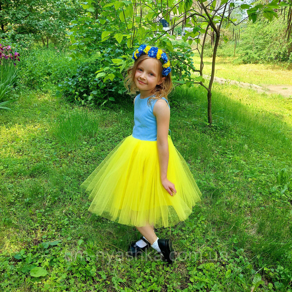 Жовта святкова сукня в патріотичних кольорах Сукня Білосніжки Кривой Рог - изображение 3
