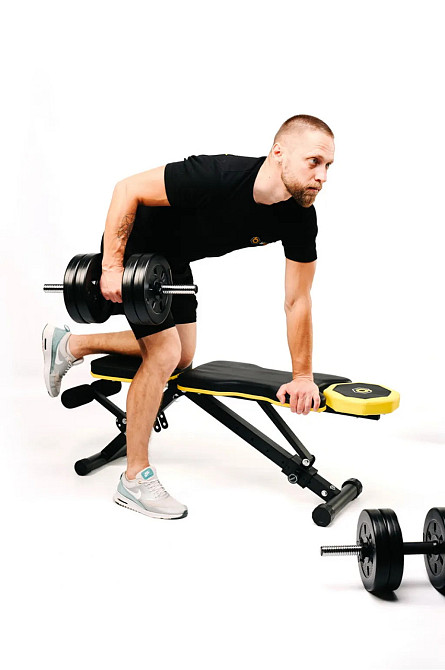 Тренировочная скамья для дома и спортзала регулируемая с раскладная Спортивная скамья для жима и преса Besport Киев - изображение 10