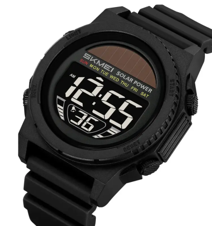 Годинник чоловічий наручний на сонячній батареї Skmei 2358 solar (Чорний із чорним) Вінниця