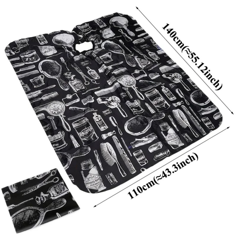 Парикмахерская накидка для стрижки и покраски 110 на 140 см черный Киев - изображение 9