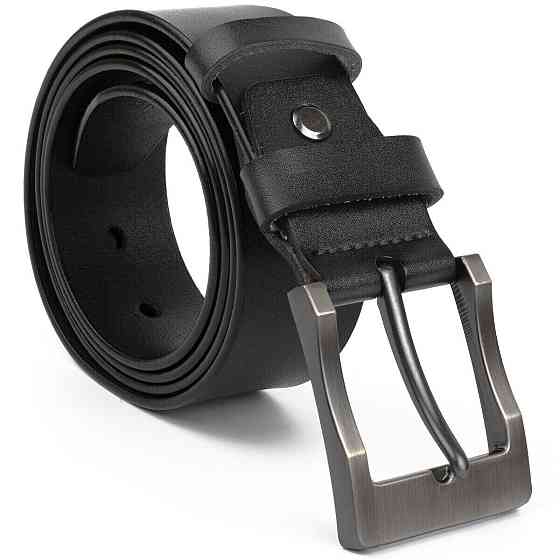 Ремень мужской с затемненной пряжкой механика Vintage 20317 Черный Киев