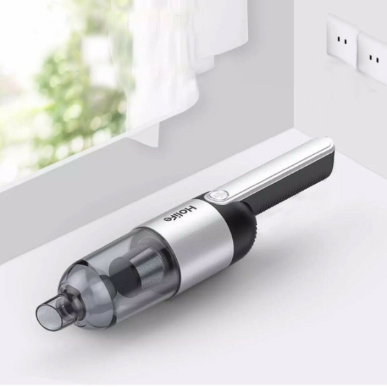 Бездротовий ручний пилосос Holife HM555A Silver (90 Вт, 7 кПа, HEPA, 2200 мАг) акумуляторний міні-пилосос для дому та авто Київ