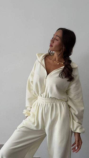 Жіночий теплий оверсайз комбінезон Фліс Полар Одеса - фото 2